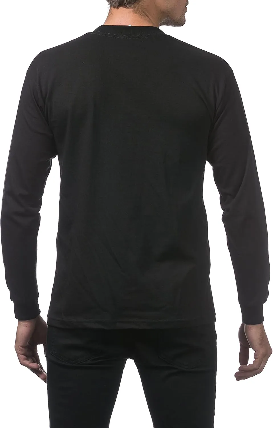 Pro Club Men's 3-Pack Heavyweight Cotton Long Sleeve Crew Neck T-Shirt