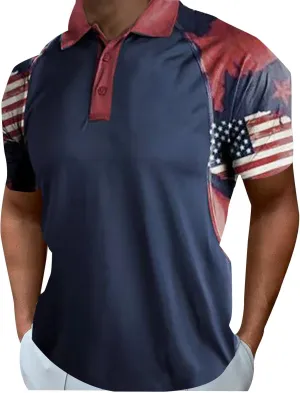 Short Sleeve Military Tactical Tees Men's Polo Shirts 2024 Fag Spring and Summer Fashion Leisure Seaside Beach