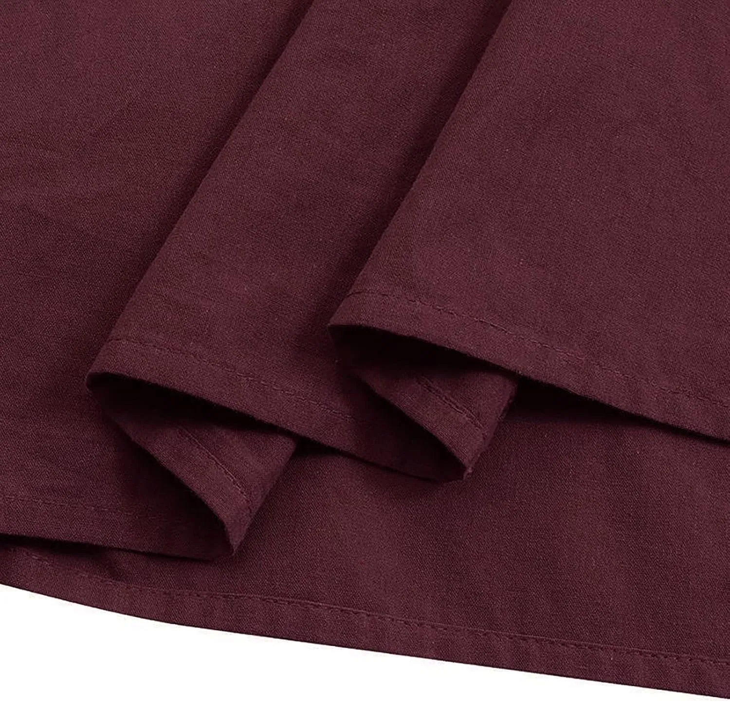 Skirted Toilet Women's Spring/Summer Casual High Waist Linen Solid Pleated Loose Swing Half Length Skirt Skirt