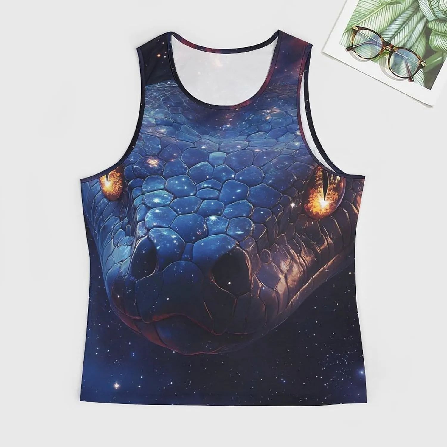 Snake Face in G-alaxy Men's Activewear Tank Tops Gym Sleeveless Muscle T Shirts Workout Tees Vest