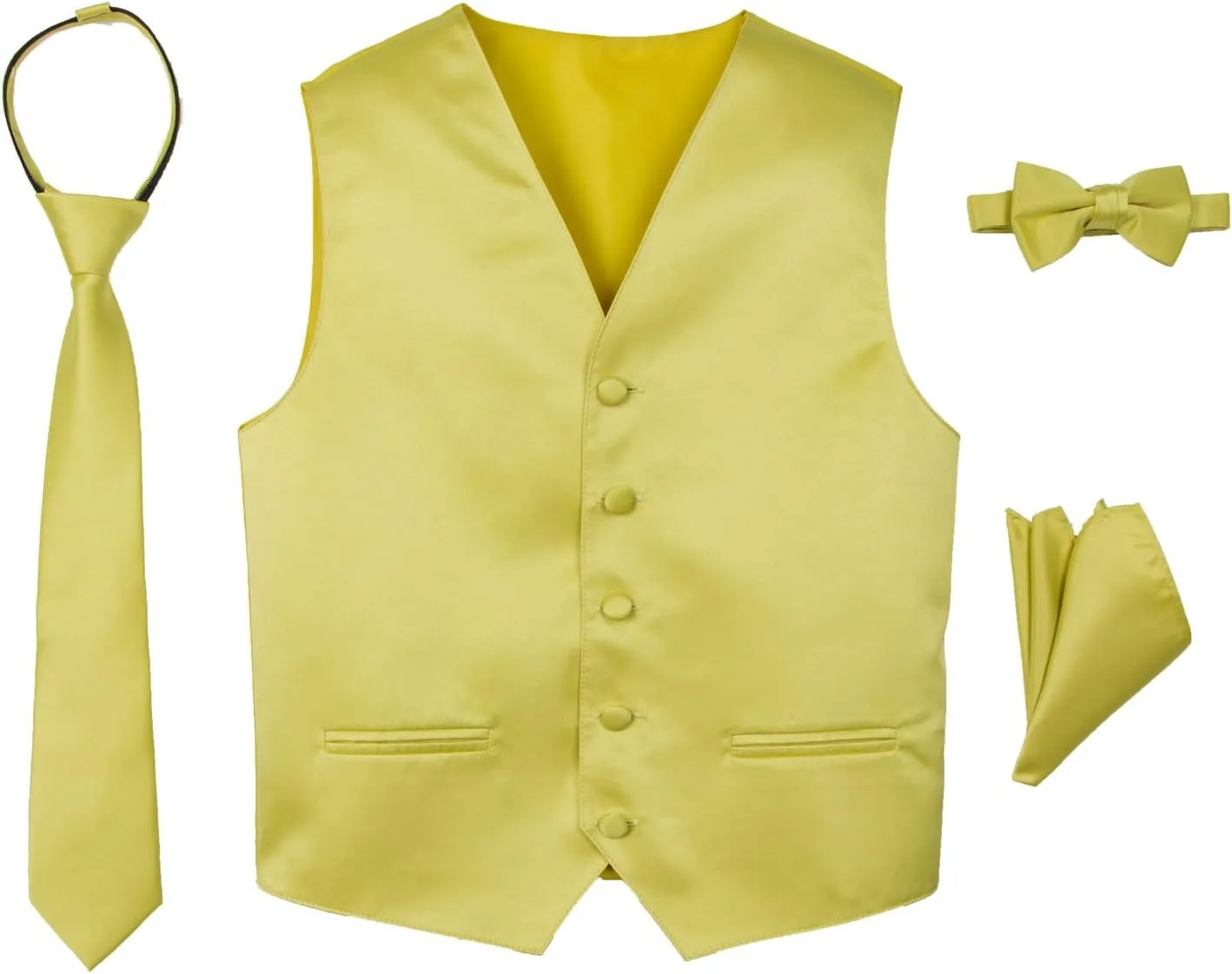 Spring Notion Boys' 4-Piece Satin Tuxedo Vest Set