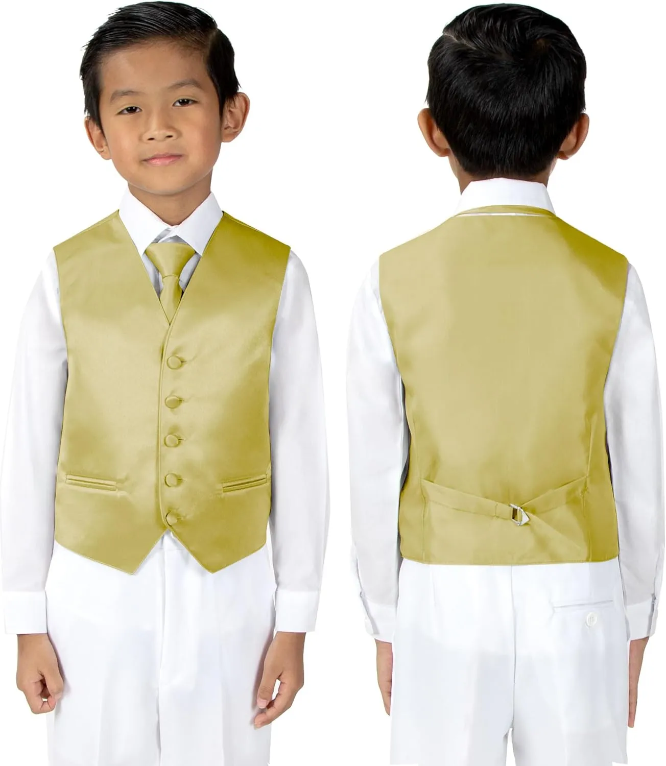 Spring Notion Boys' 4-Piece Satin Tuxedo Vest Set