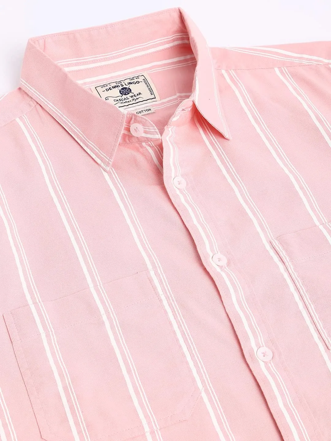 Striped Slim Fit Half Sleeves Casual Shirt for Men
