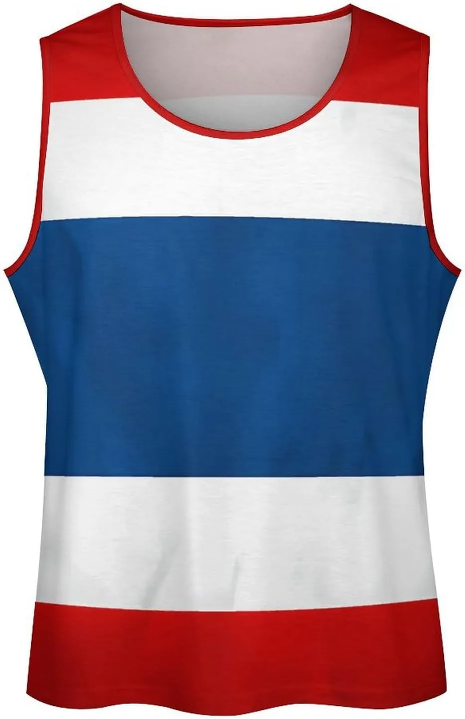 Thailand Grunge Flag Men's Activewear Tank Tops Gym Sleeveless Muscle T Shirts Workout Tees Vest