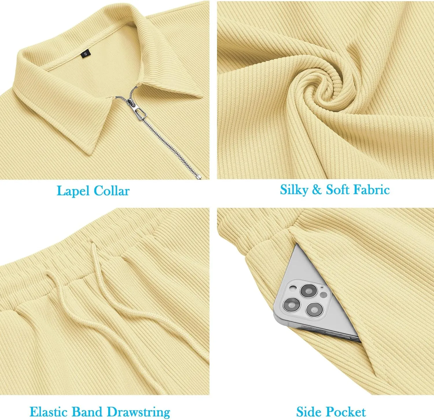 URRU Men's Polo Shirt and Shorts Set Summer Outfits Casual Short Sleeve Polo Suit for Men 2 Piece Shorts Tracksuit Set