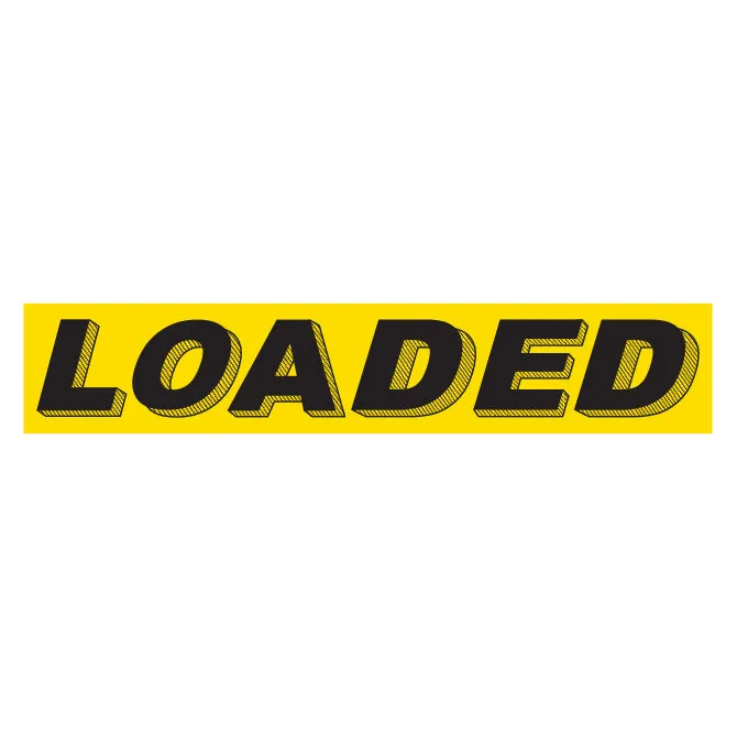 Vibrant Yellow & Black High-Visibility Slogan Stickers – 14.5" x 2.75" – Easy Application, No Residue, Perfect for Automotive Promotions, Sales, and Branding