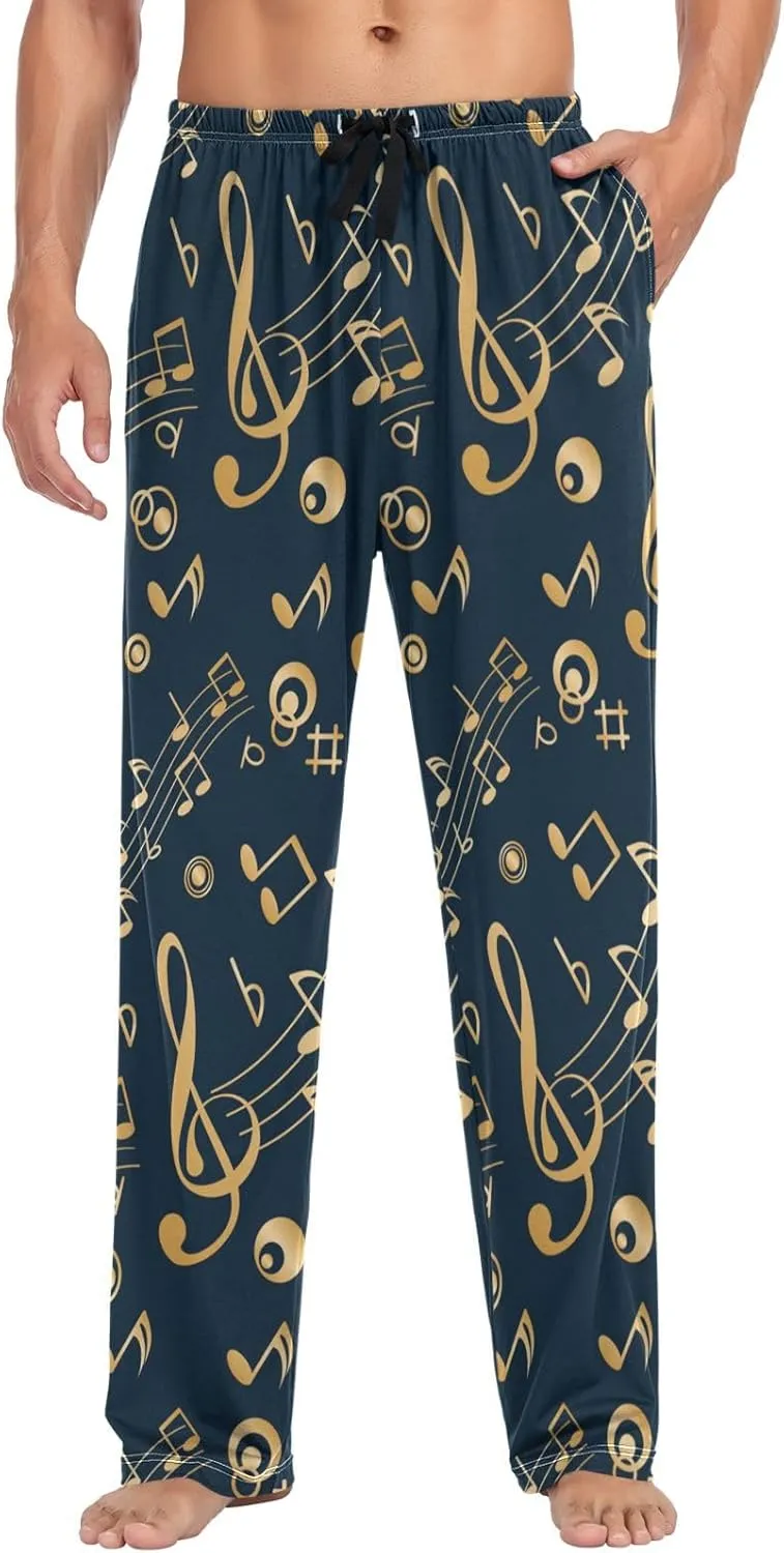 visesunny Men's Pajama Pants 100% Cotton Lounge Soft Warm Sleepwear Pants PJ Bottoms Drawstring and Pockets