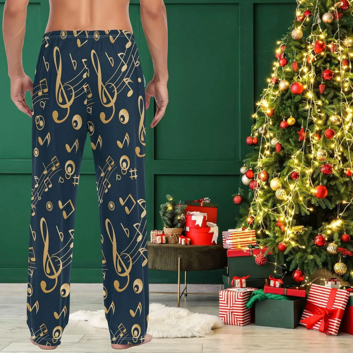 visesunny Men's Pajama Pants 100% Cotton Lounge Soft Warm Sleepwear Pants PJ Bottoms Drawstring and Pockets