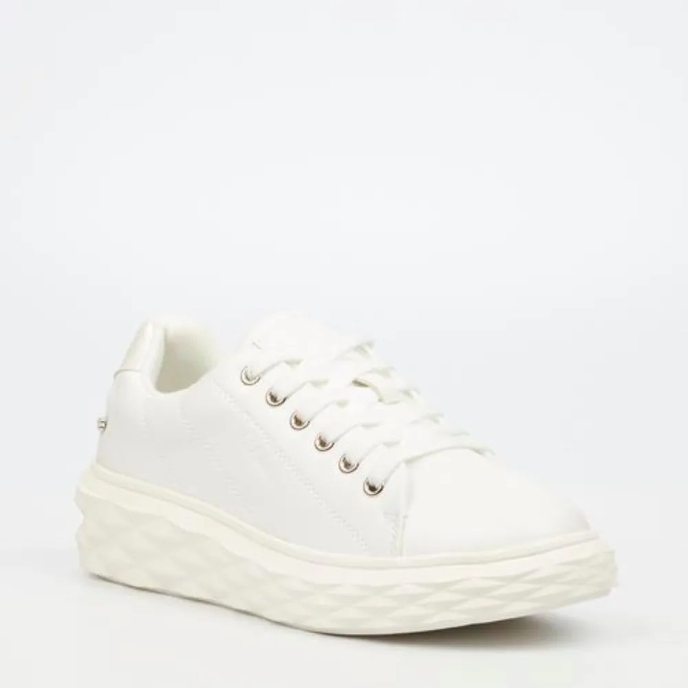 White Chunky Miss Black Sneaker  - Choo 1