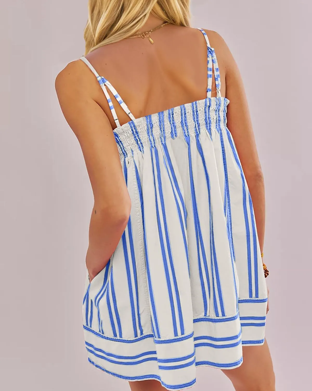 Women 2 Piece Lounge Set Sleeveless Striped Cami Peplum Top Boxer Shorts Loose Ruffle Matching Pj Sets Outfits