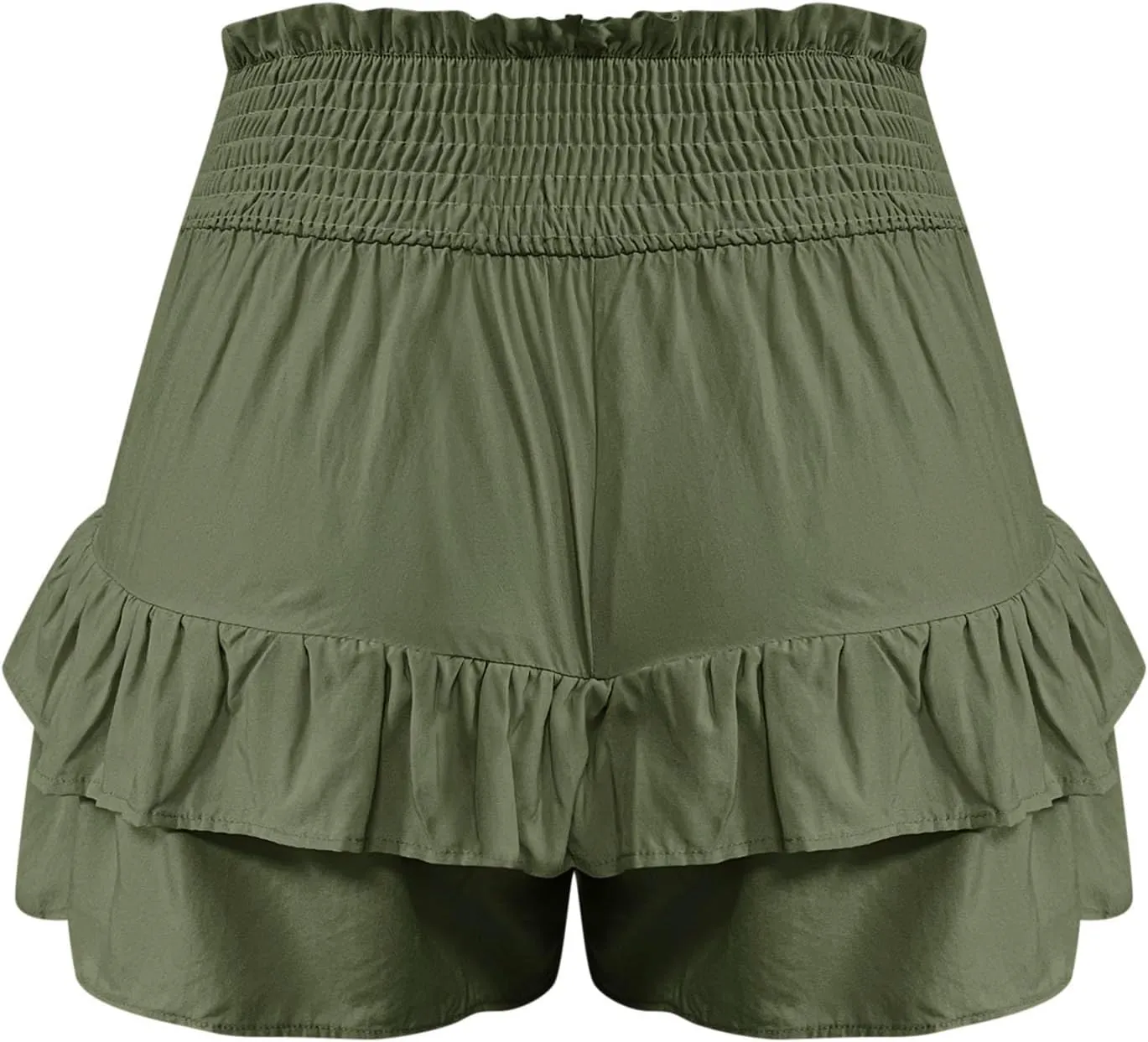 Women's Casual Shorts Dressy Summer High Waisted Layering Solid Color Skirt Shorts Fashion 2025 Comfy Soft Pants
