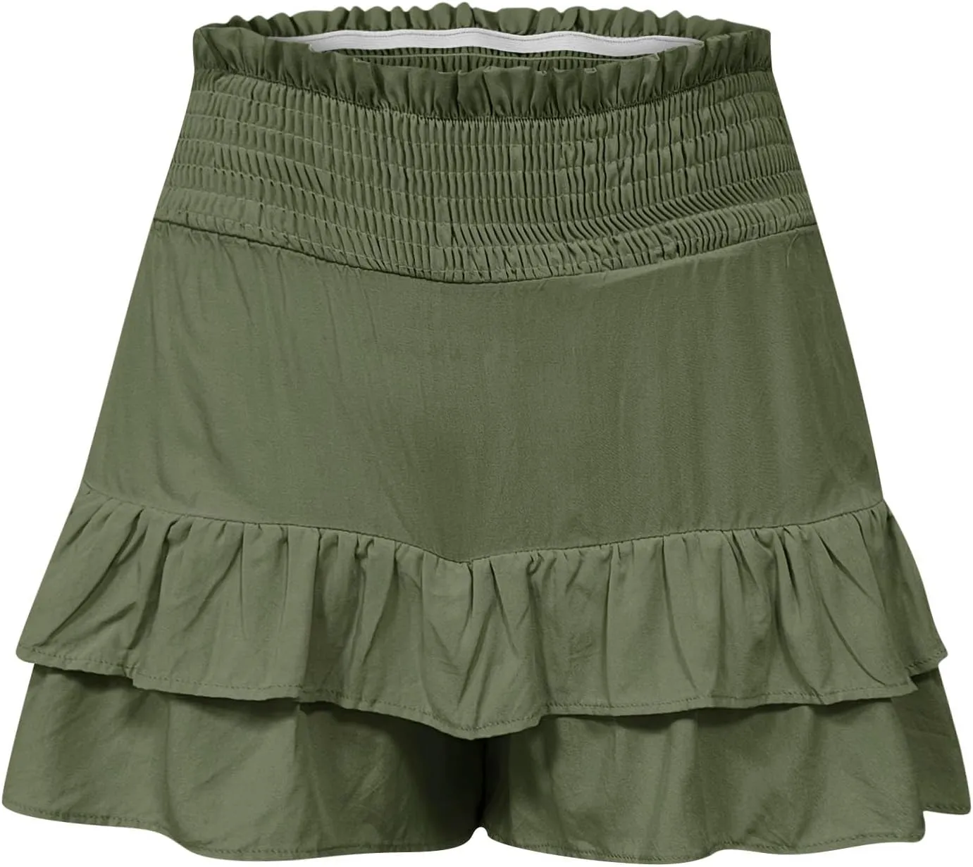 Women's Casual Shorts Dressy Summer High Waisted Layering Solid Color Skirt Shorts Fashion 2025 Comfy Soft Pants