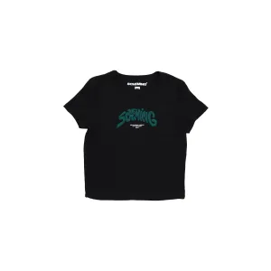 Women's Puff Print Cropped Baby Top