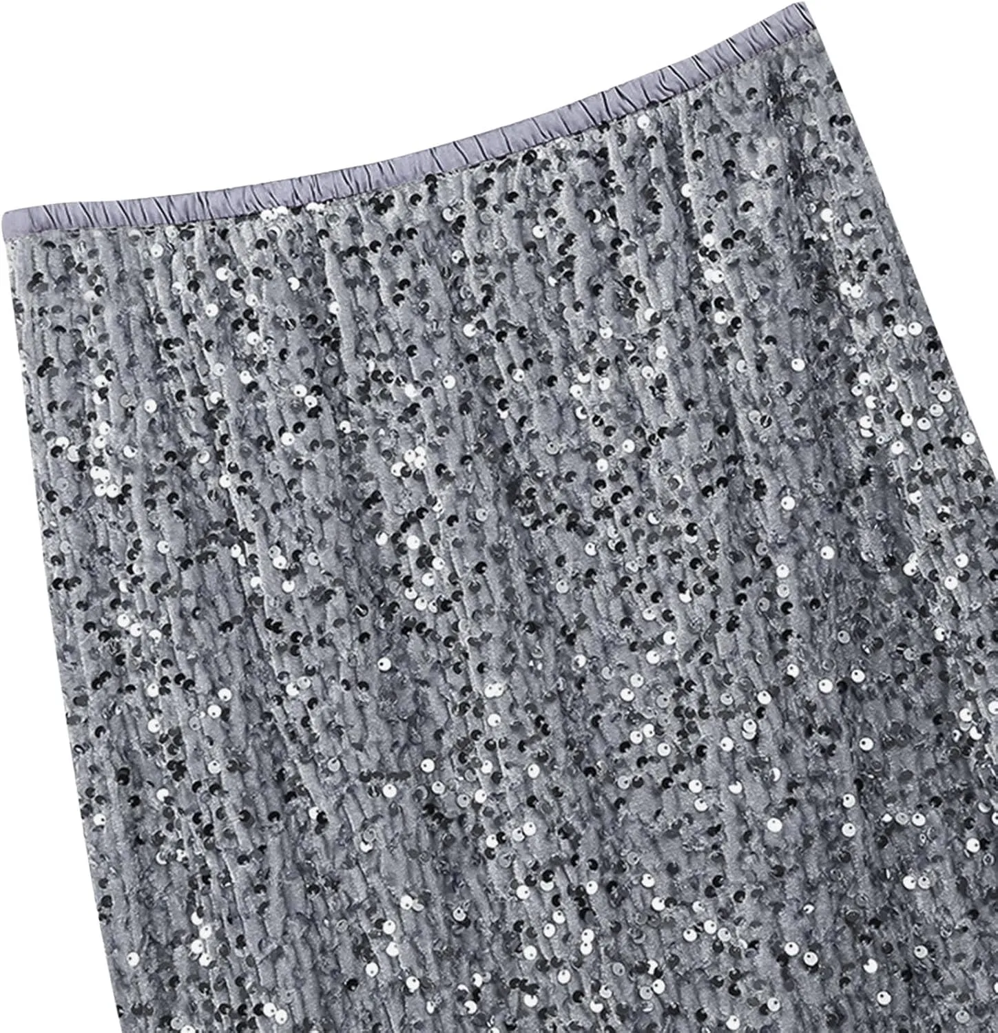 Women's Sequin Maxi Skirts Elastic High Waist Bodycon Long Mermaid Skirt Flared Wedding Party Formal Prom Skirts