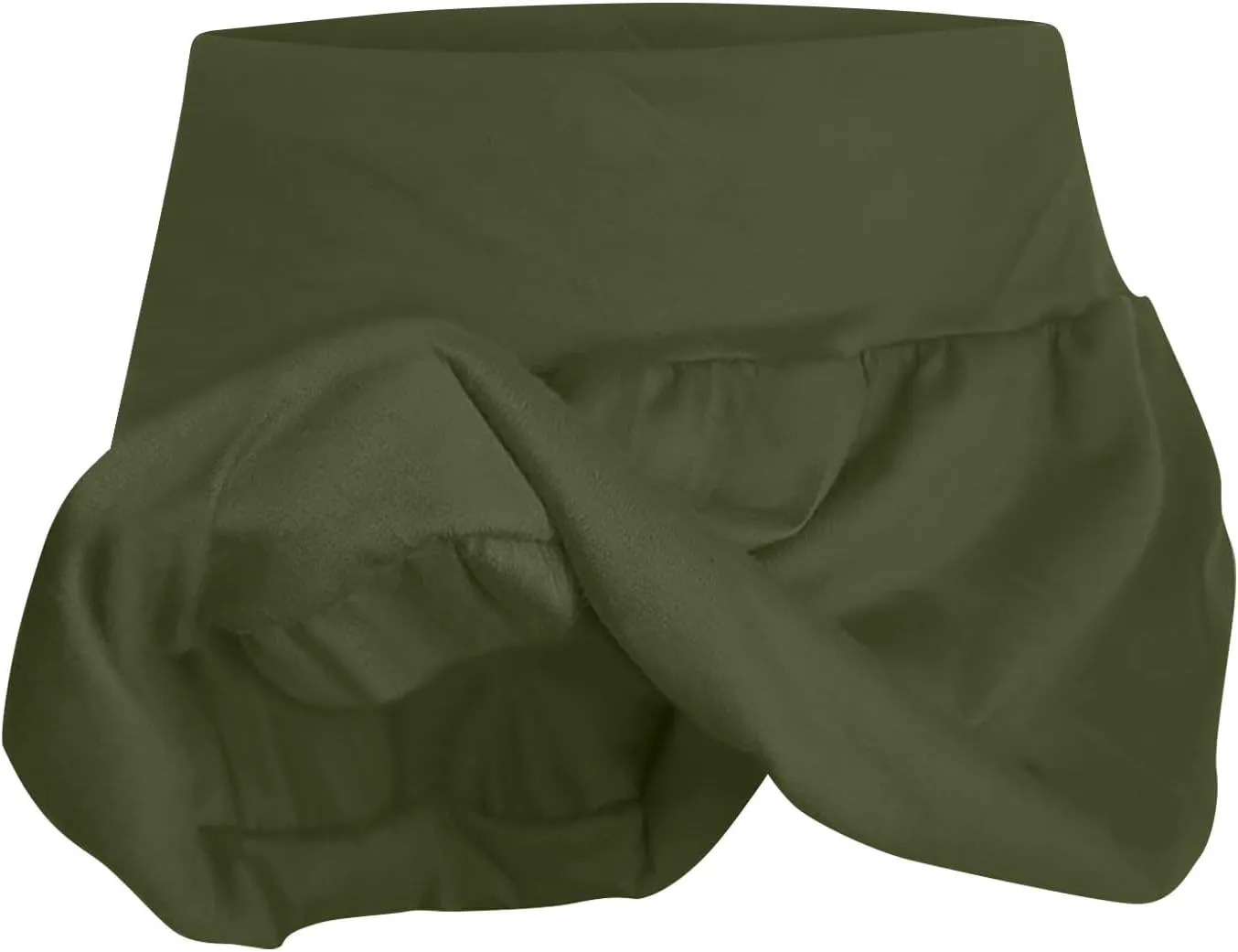 Women's Summer Mini Skirt Elastic High Waisted Cute A-Line Pleated Swing Ruffle Beach Vacation Short Skirts