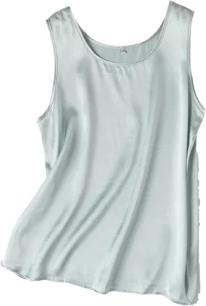 Women's Summer Silk Satin Camisole Tank Tops for Women Trendy Basic Sleeveless Camisole Vests