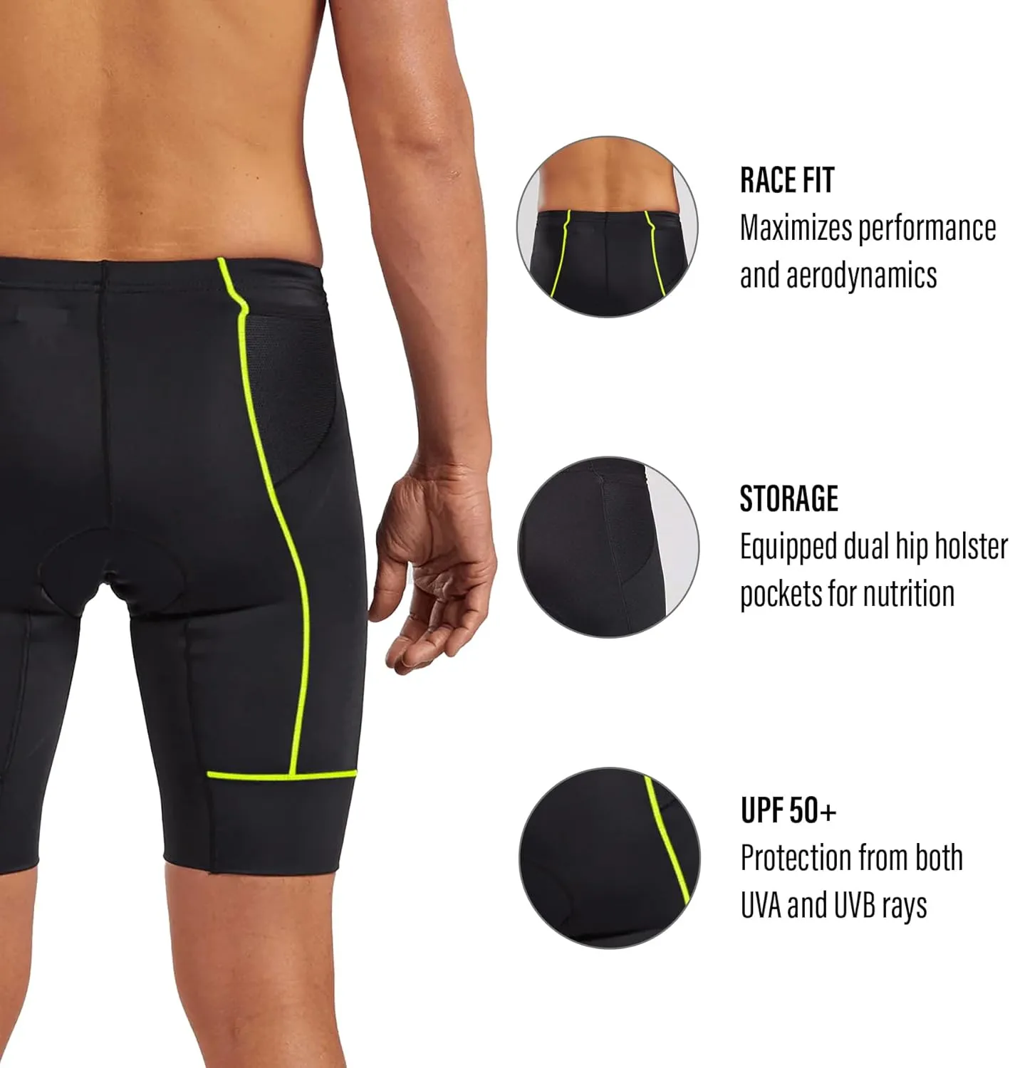 Zoot Mens Core 9-Inch Tri Shorts, Quick Dry Performance Triathlon Shorts with Cycling Chamois Pad, Pockets & UPF 50  Fabric